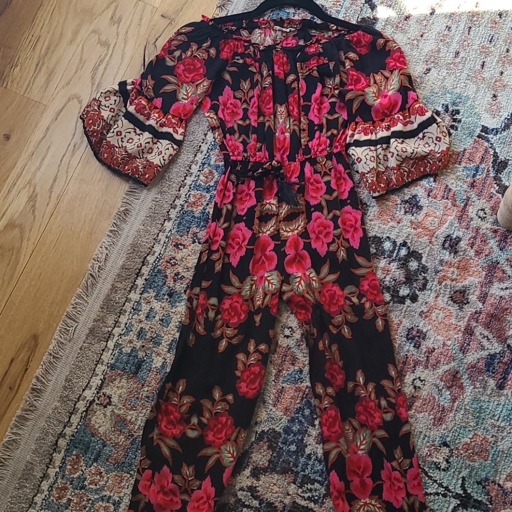 Girls floral jumpsuit
